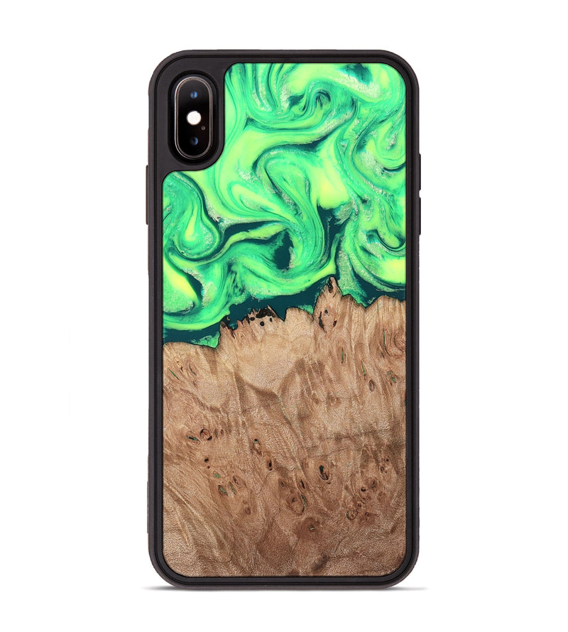 iPhone Xs Max Wood Phone Case - Martika (Green, 819282)