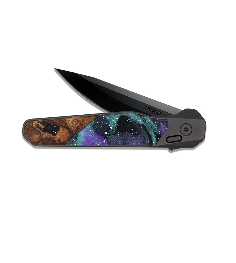 EDC Dark Slate Wood Pocket Knife - Omari (Cosmos, 819283)