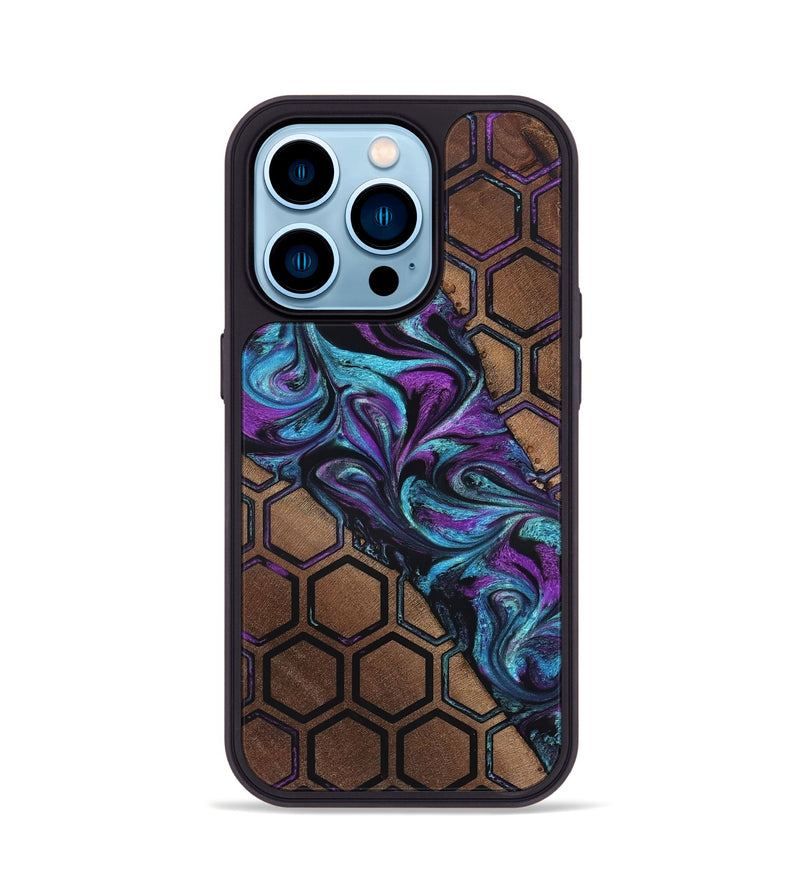 iPhone 14 Pro Wood Phone Case - Makaila (Pattern, 819300)