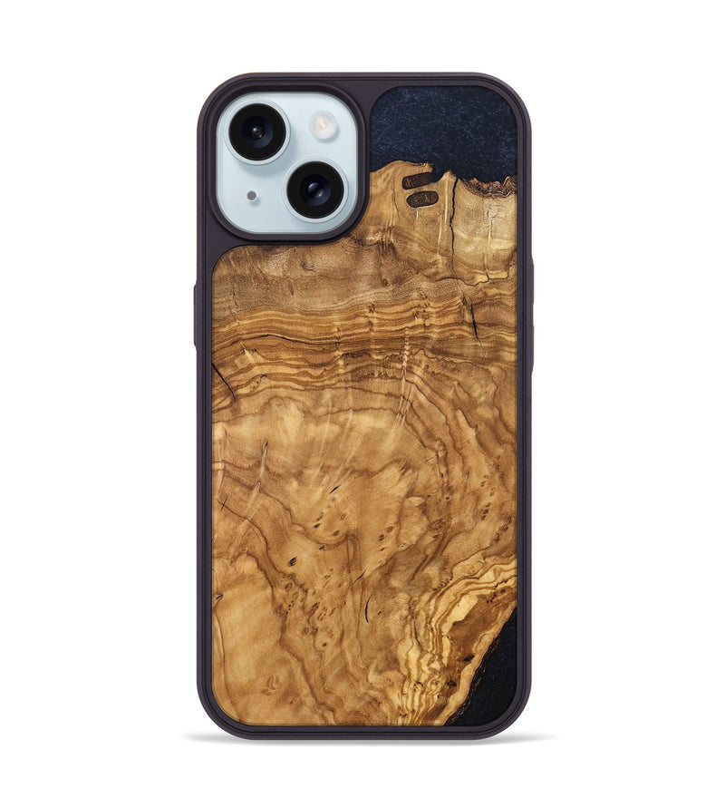iPhone 15 Wood Phone Case - Alyvia (Wood Burl, 819313)