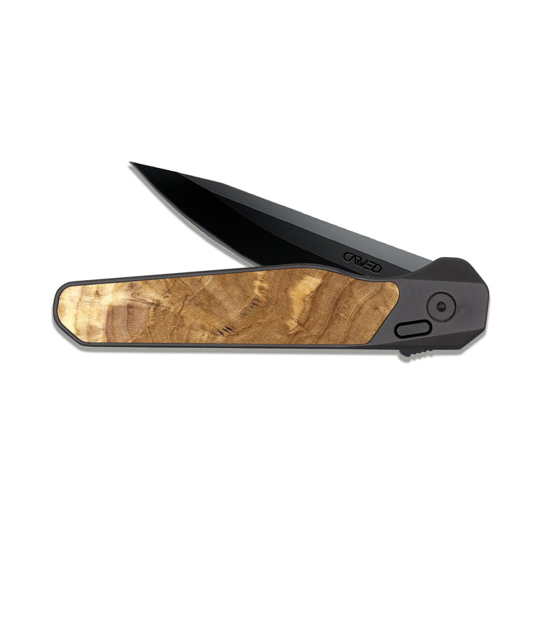 EDC Dark Slate Wood Pocket Knife - Jenelle (Wood Burl, 819319)