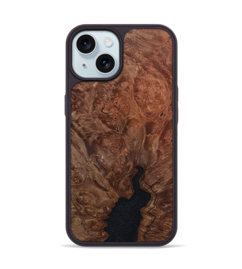 iPhone 15 Wood Phone Case - Kanye (Wood Burl, 819320)