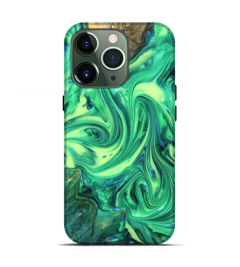 iPhone 13 Pro Wood Live Edge Phone Case - Zaria (Neon, 819321)