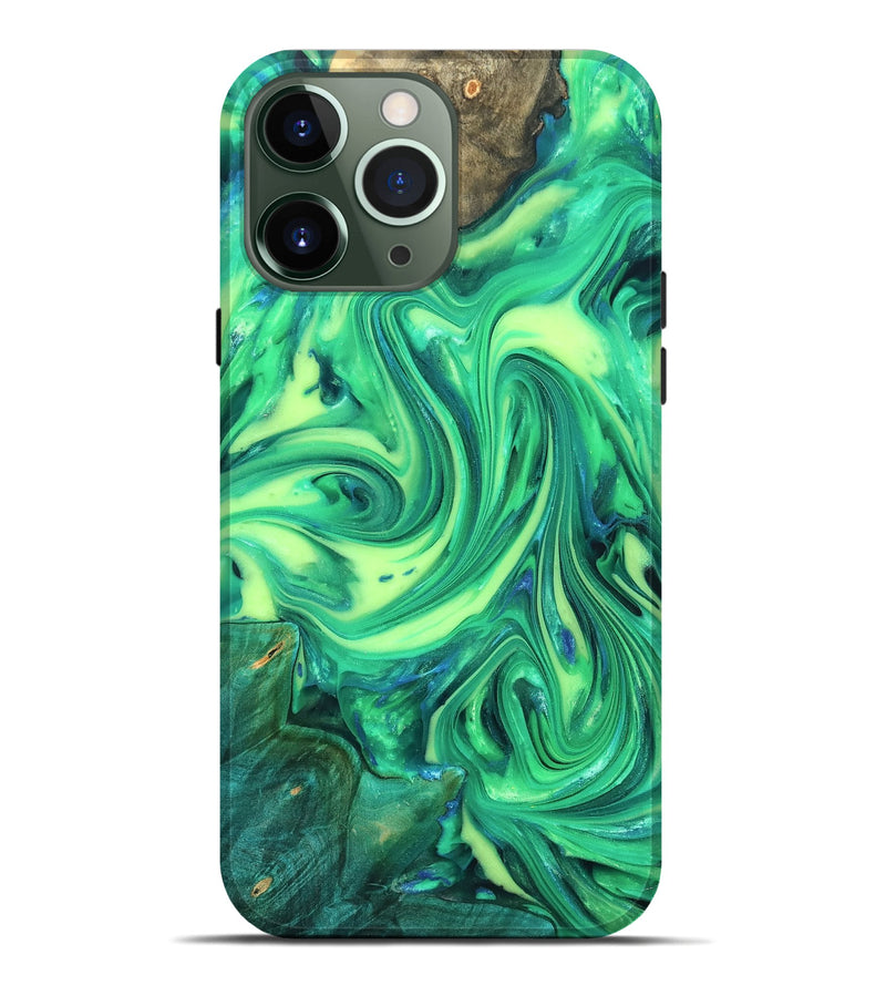 iPhone 13 Pro Max Wood Live Edge Phone Case - Zaria (Neon, 819321)
