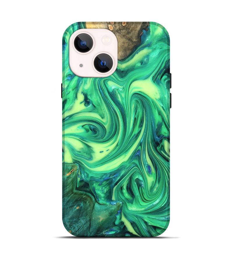 iPhone 14 Wood Live Edge Phone Case - Zaria (Neon, 819321)