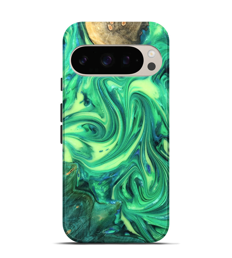 Pixel 10 Pro Wood Live Edge Phone Case - Zaria (Neon, 819321)