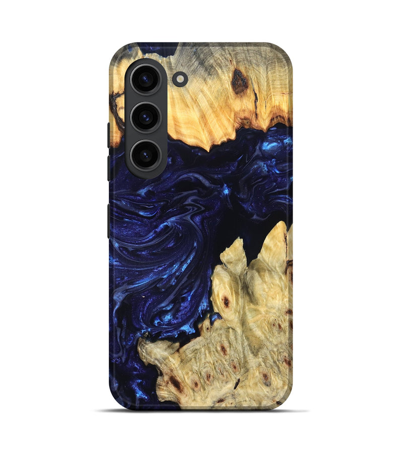 Galaxy S23 Wood Live Edge Phone Case - Cathryn (Blue, 819322)