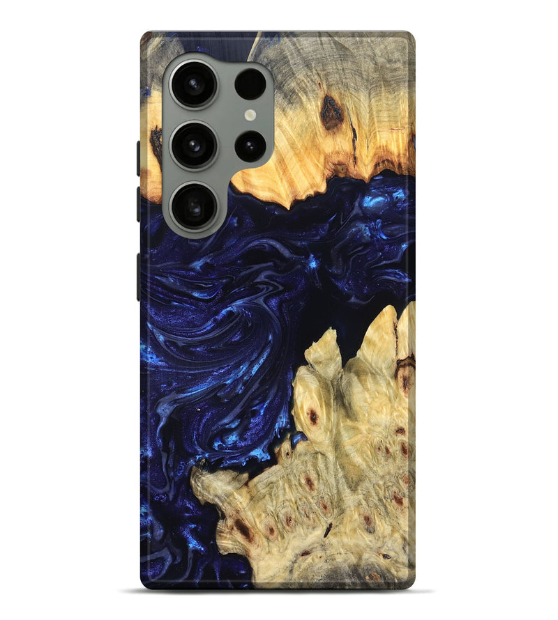 Galaxy S24 Ultra Wood Live Edge Phone Case - Cathryn (Blue, 819322)