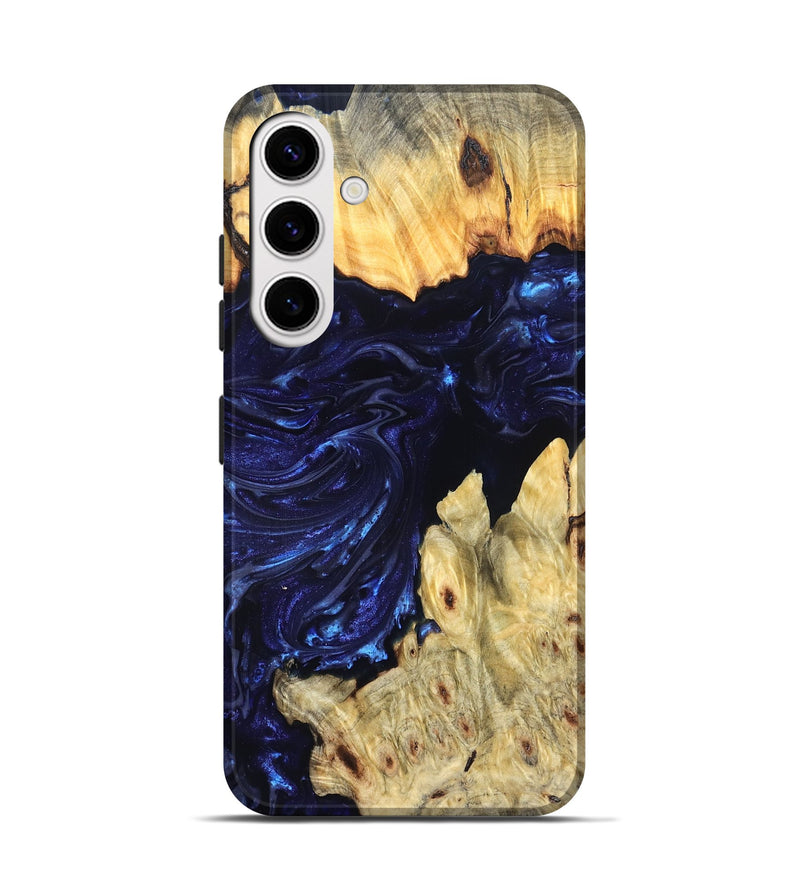 Galaxy S25 Wood Live Edge Phone Case - Cathryn (Blue, 819322)