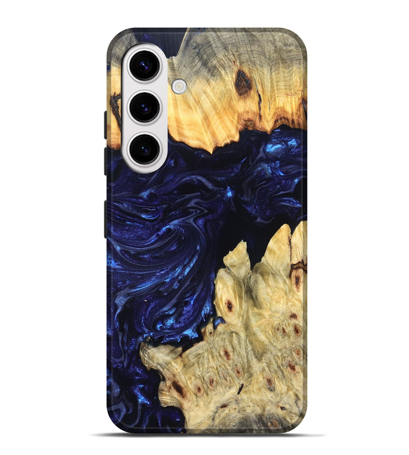 Galaxy S25 Plus Wood Live Edge Phone Case - Cathryn (Blue, 819322)