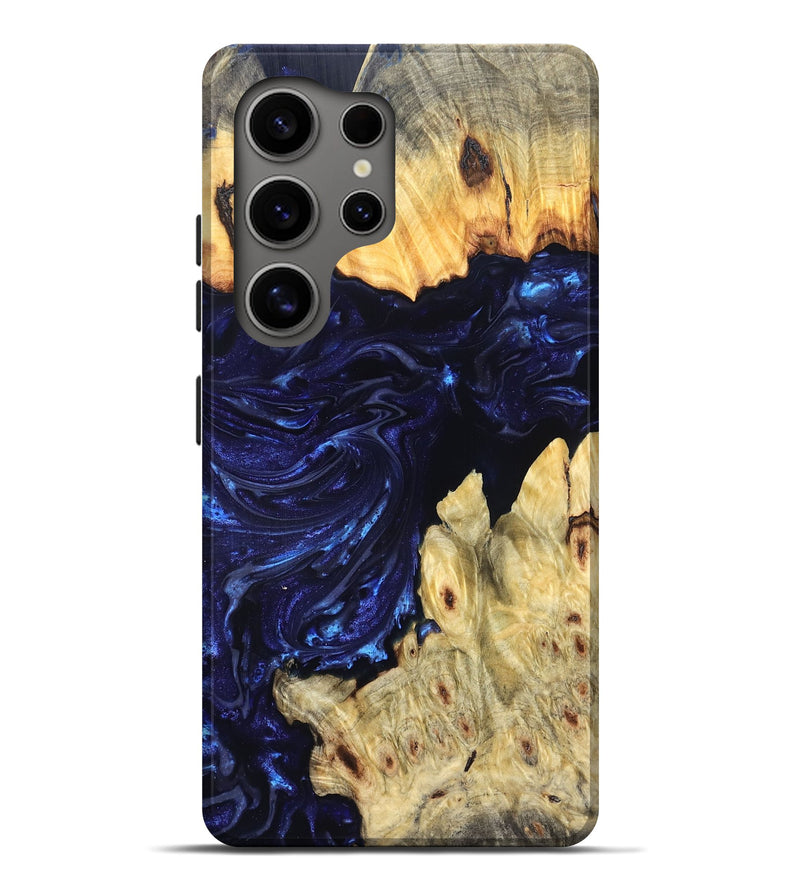 Galaxy S25 Ultra Wood Live Edge Phone Case - Cathryn (Blue, 819322)