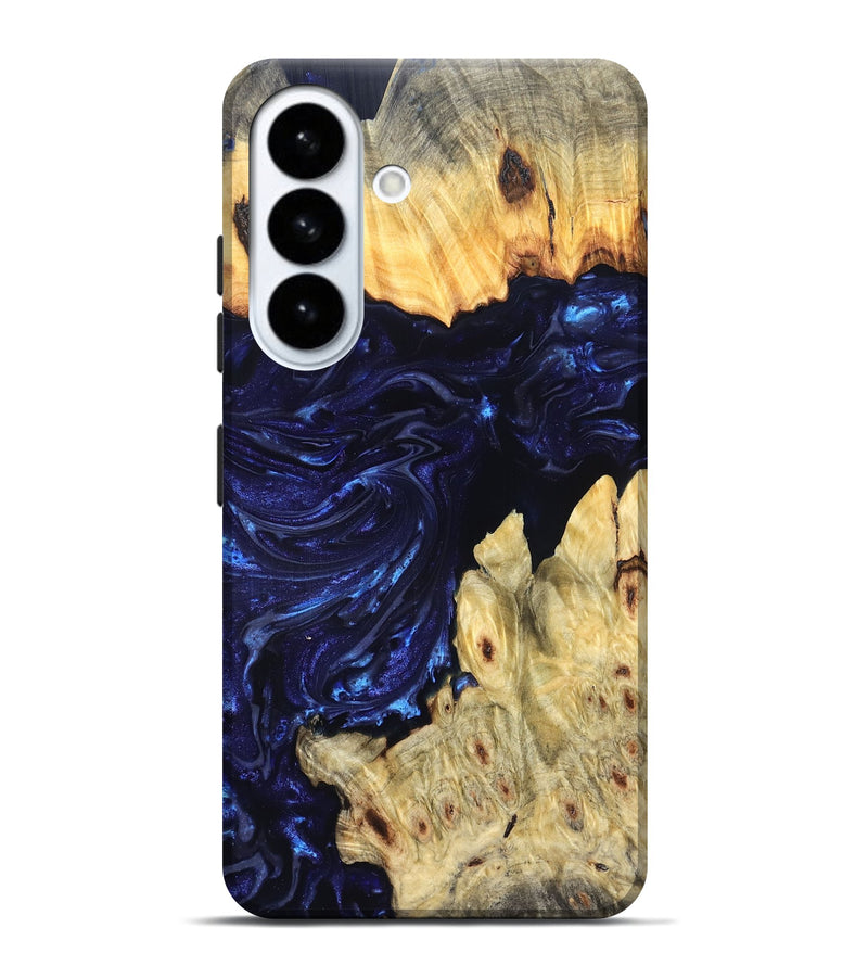 Galaxy S26 Plus Wood Live Edge Phone Case - Cathryn (Blue, 819322)