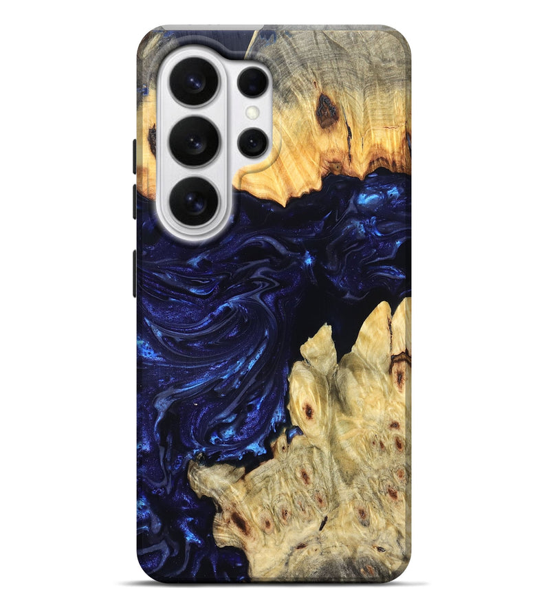 Galaxy S26 Ultra Wood Live Edge Phone Case - Cathryn (Blue, 819322)