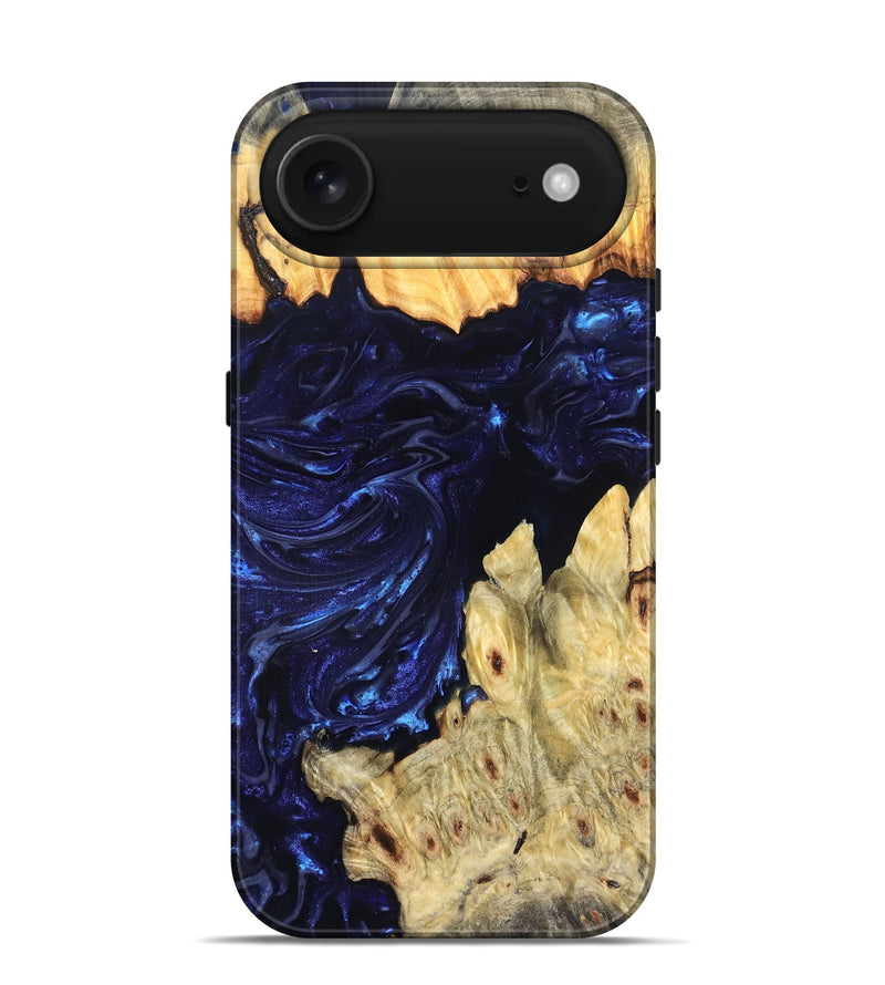 iPhone 17 Air Wood Live Edge Phone Case - Cathryn (Blue, 819322)
