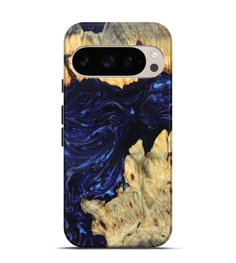 Pixel 10 Pro Wood Live Edge Phone Case - Cathryn (Blue, 819322)