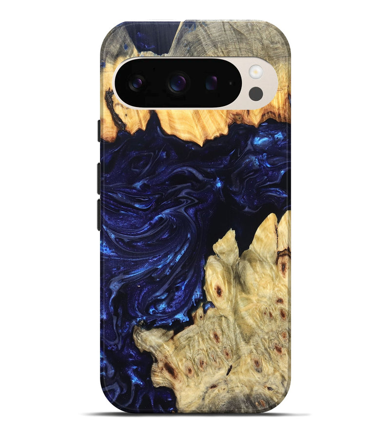 Pixel 10 Pro XL Wood Live Edge Phone Case - Cathryn (Blue, 819322)