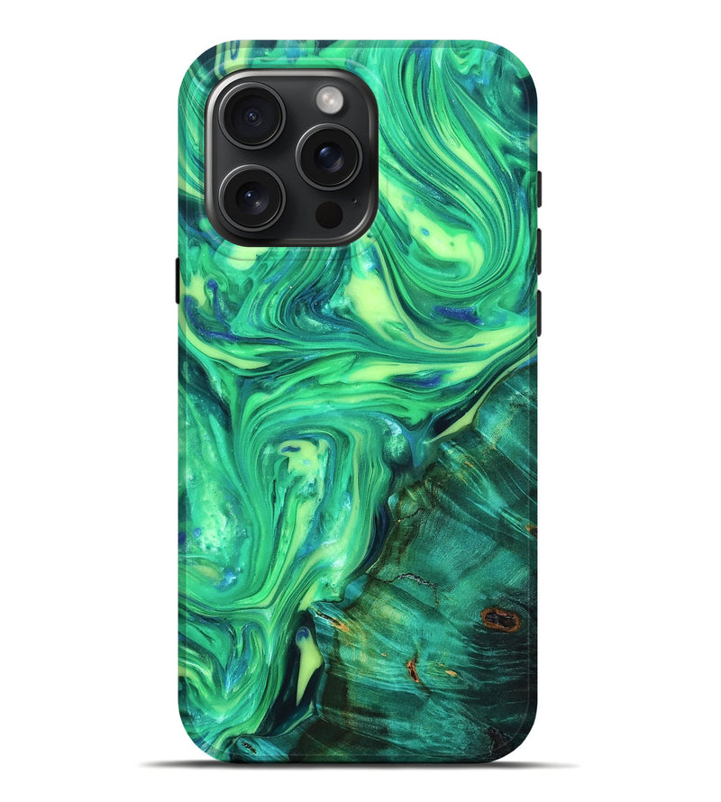 iPhone 16 Pro Max ResinArt Live Edge Phone Case - Zada (Neon, 819323)