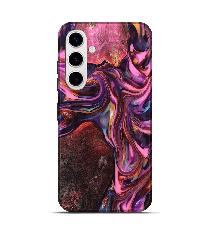 Galaxy S25 Wood Live Edge Phone Case - Ada (Red, 819324)