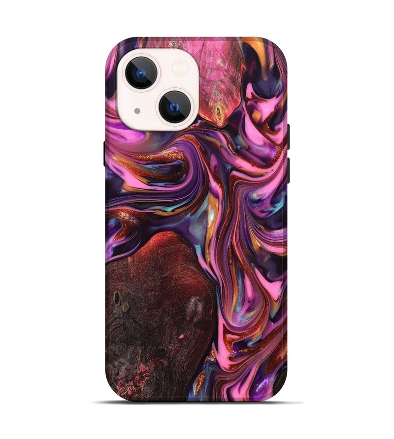 iPhone 13 Wood Live Edge Phone Case - Ada (Red, 819324)
