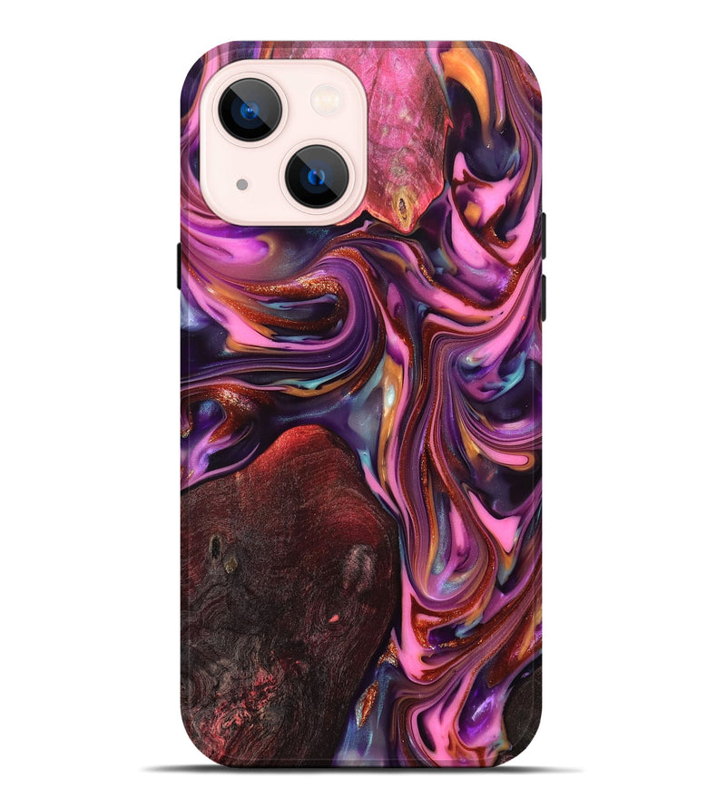 iPhone 14 Plus Wood Live Edge Phone Case - Ada (Red, 819324)