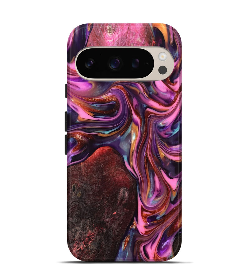 Pixel 9 Wood Live Edge Phone Case - Ada (Red, 819324)