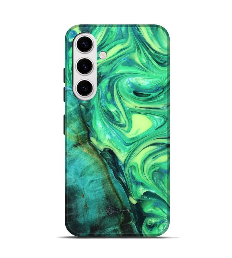 Galaxy S25 Wood Live Edge Phone Case - Kyren (Neon, 819325)