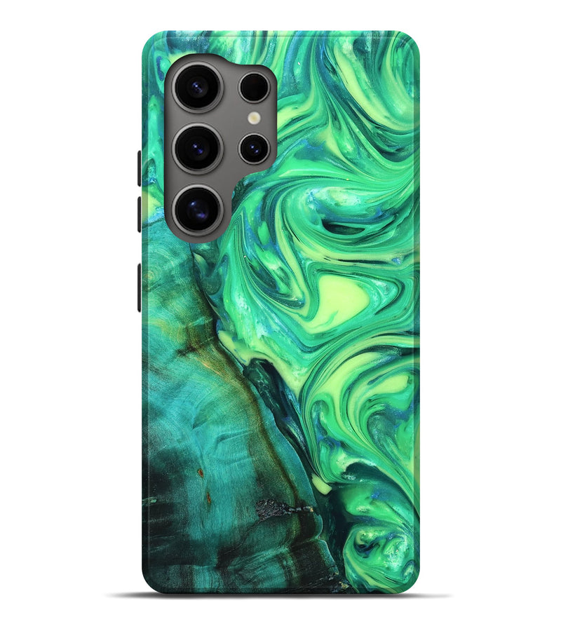 Galaxy S25 Ultra Wood Live Edge Phone Case - Kyren (Neon, 819325)