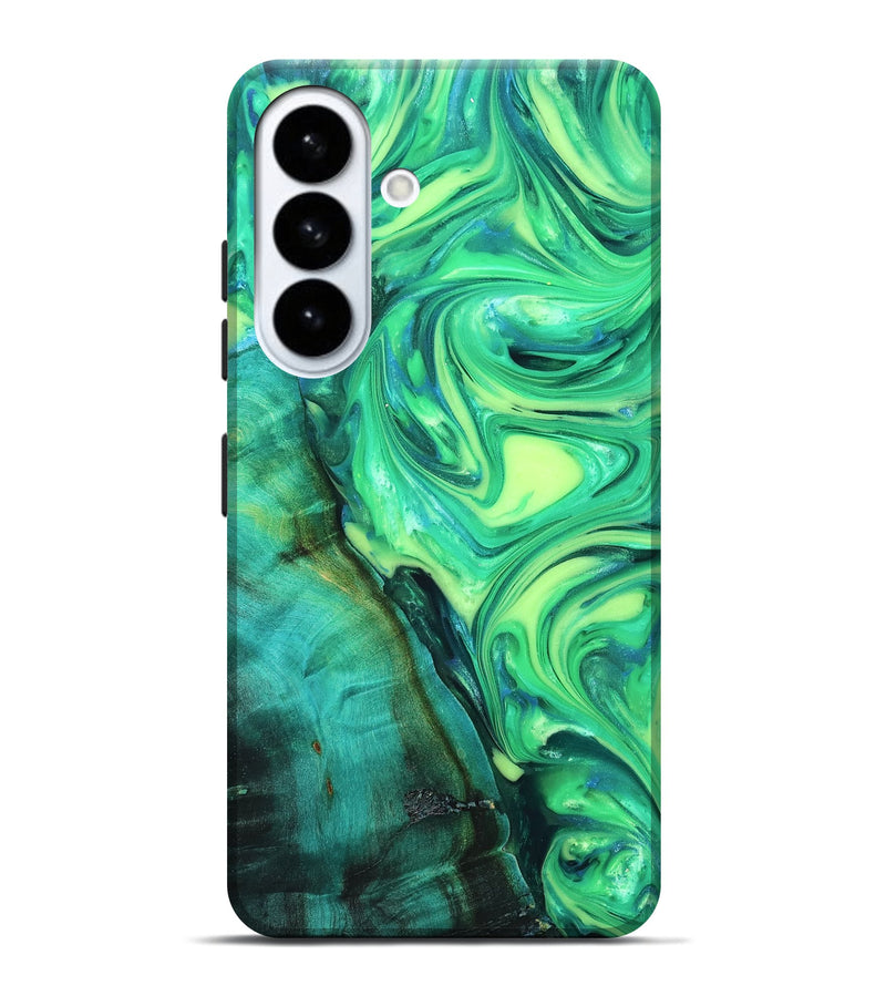Galaxy S26 Plus Wood Live Edge Phone Case - Kyren (Neon, 819325)