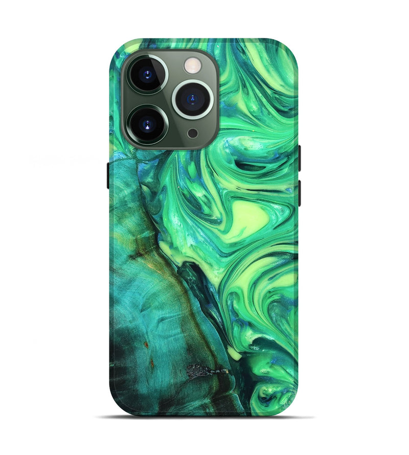 iPhone 13 Pro Wood Live Edge Phone Case - Kyren (Neon, 819325)