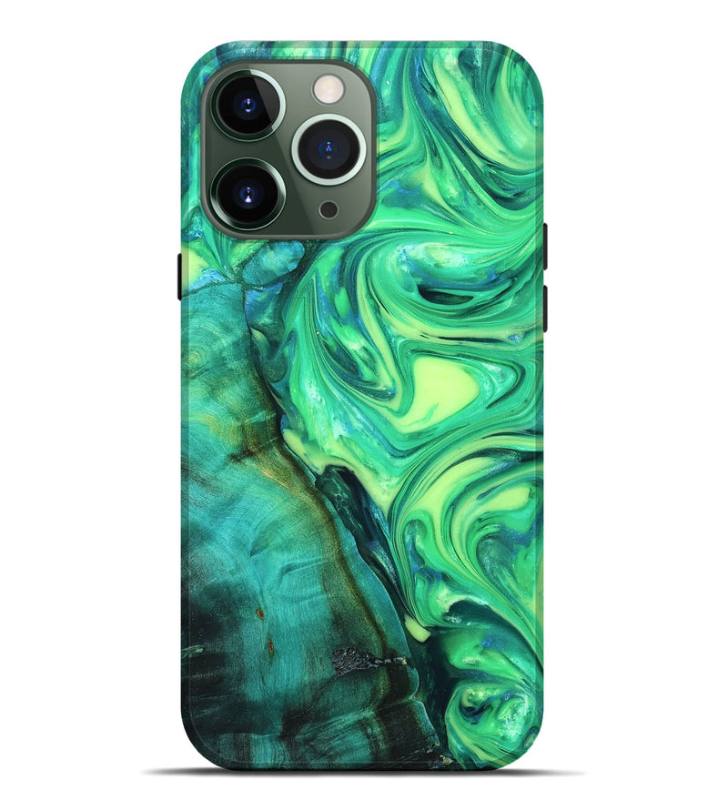 iPhone 13 Pro Max Wood Live Edge Phone Case - Kyren (Neon, 819325)