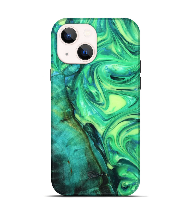 iPhone 14 Wood Live Edge Phone Case - Kyren (Neon, 819325)