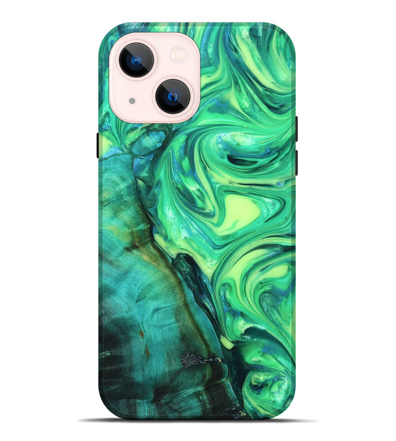 iPhone 14 Plus Wood Live Edge Phone Case - Kyren (Neon, 819325)