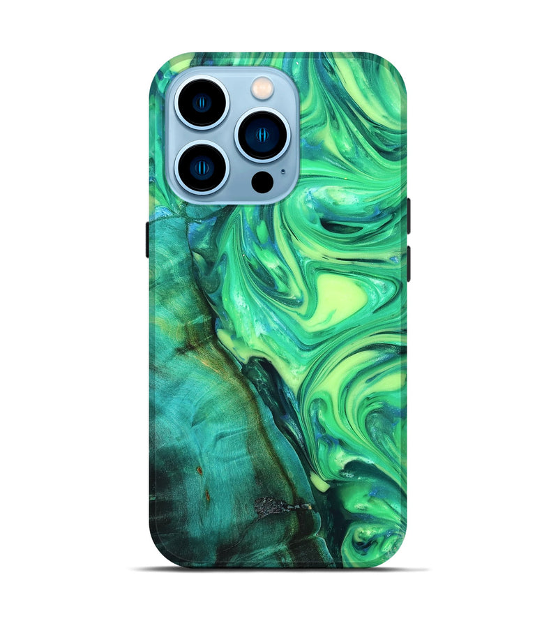 iPhone 14 Pro Wood Live Edge Phone Case - Kyren (Neon, 819325)
