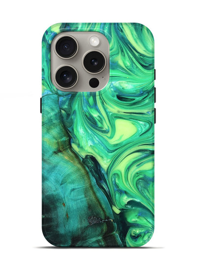 iPhone 16 Pro Wood Live Edge Phone Case - Kyren (Neon, 819325)