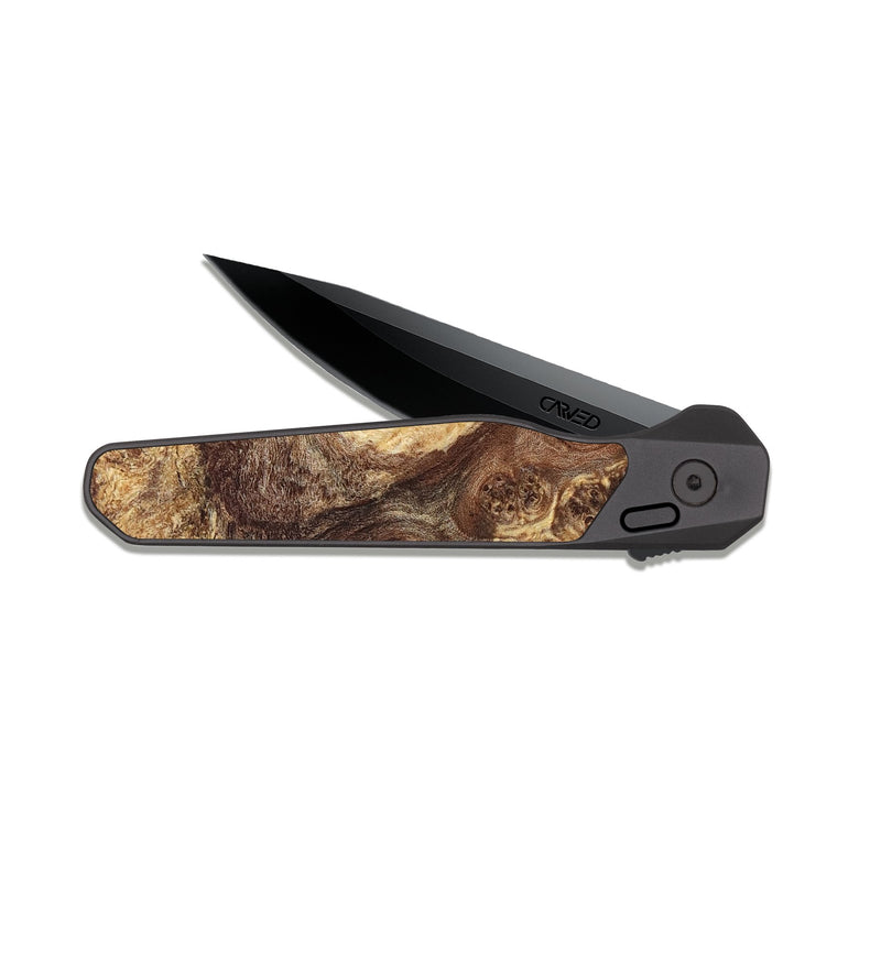EDC Dark Slate Wood Pocket Knife - Kiera (Wood Burl, 819326)