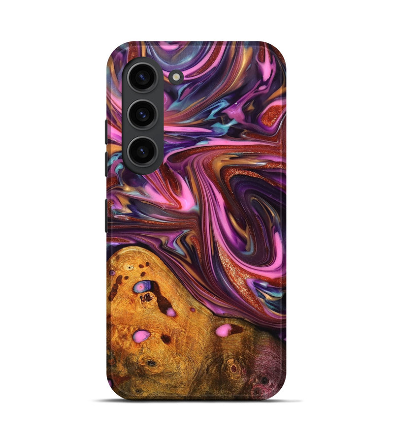 Galaxy S23 Wood Live Edge Phone Case - Aya (Red, 819327)
