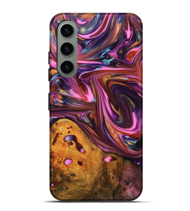 Galaxy S23 Plus Wood Live Edge Phone Case - Aya (Red, 819327)