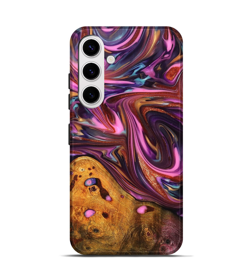 Galaxy S25 Wood Live Edge Phone Case - Aya (Red, 819327)