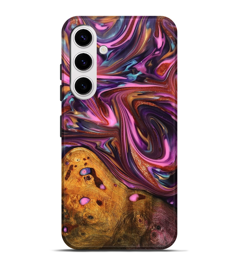 Galaxy S25 Plus Wood Live Edge Phone Case - Aya (Red, 819327)