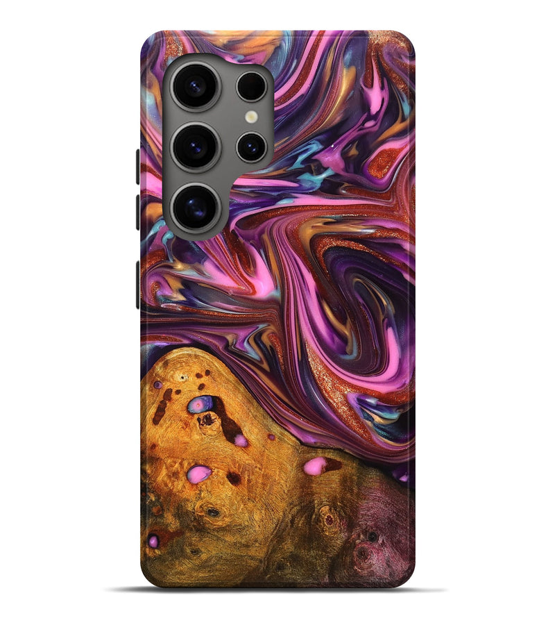 Galaxy S25 Ultra Wood Live Edge Phone Case - Aya (Red, 819327)
