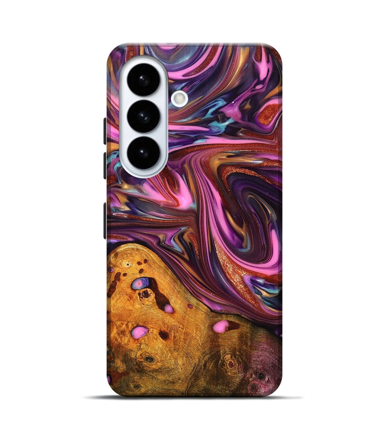 Galaxy S26 Wood Live Edge Phone Case - Aya (Red, 819327)