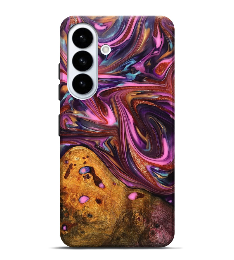 Galaxy S26 Plus Wood Live Edge Phone Case - Aya (Red, 819327)