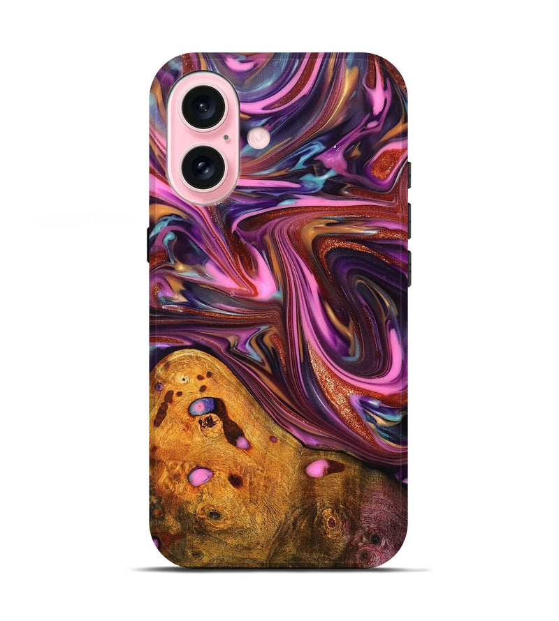 iPhone 17 Wood Live Edge Phone Case - Aya (Red, 819327)