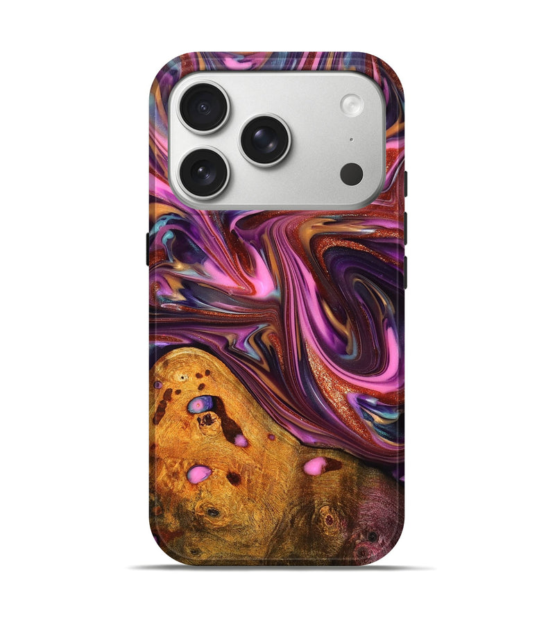 iPhone 17 Pro Wood Live Edge Phone Case - Aya (Red, 819327)