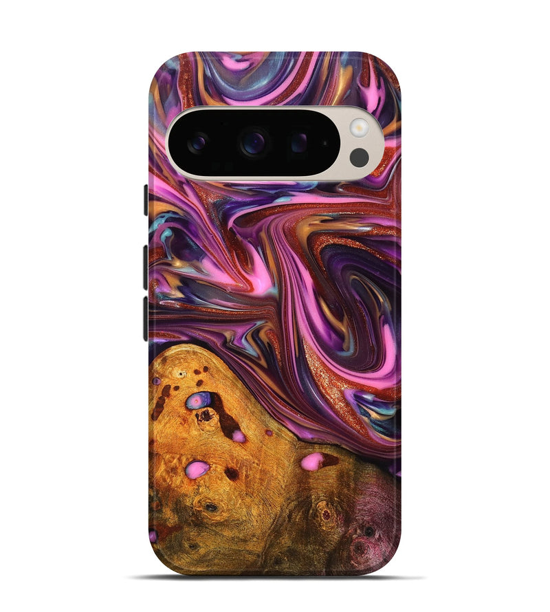 Pixel 10 Pro Wood Live Edge Phone Case - Aya (Red, 819327)