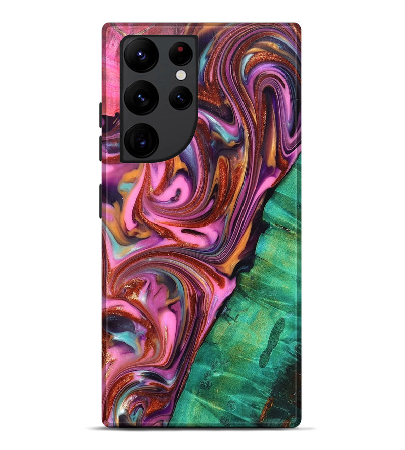 Galaxy S22 Ultra Wood Live Edge Phone Case - Carissa (Red, 819330)