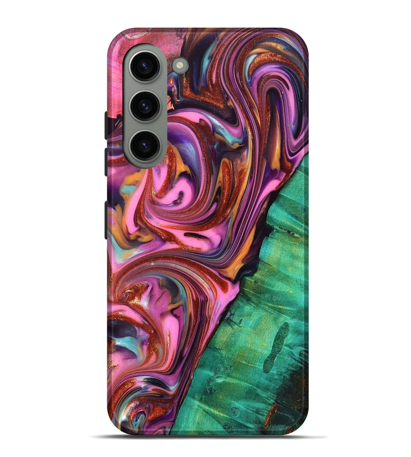 Galaxy S23 Plus Wood Live Edge Phone Case - Carissa (Red, 819330)