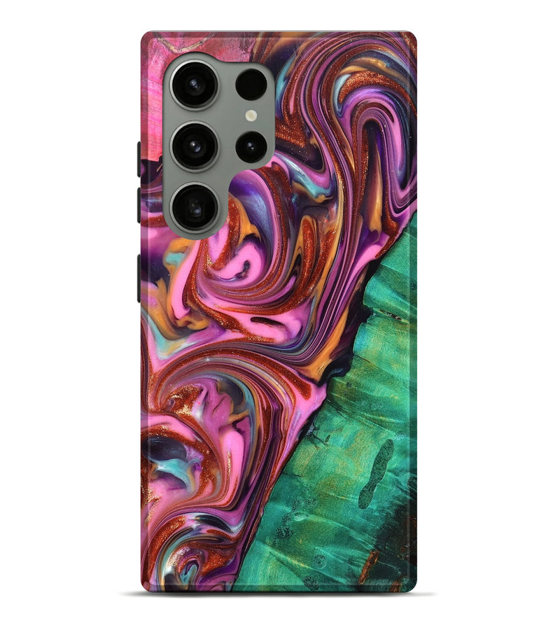 Galaxy S24 Ultra Wood Live Edge Phone Case - Carissa (Red, 819330)