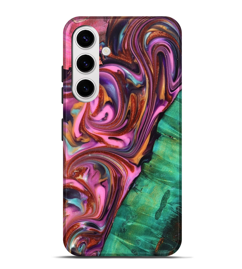 Galaxy S25 Plus Wood Live Edge Phone Case - Carissa (Red, 819330)