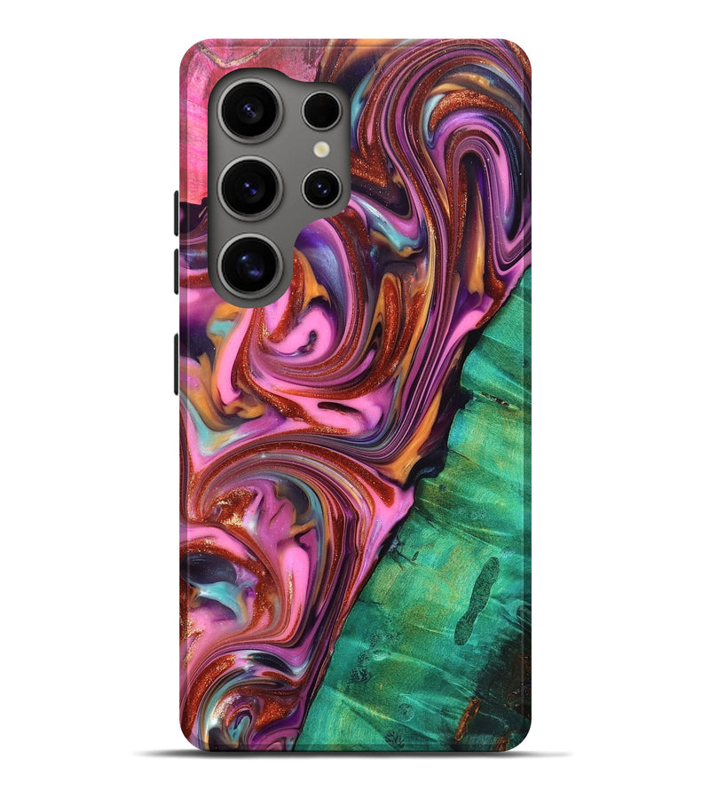 Galaxy S25 Ultra Wood Live Edge Phone Case - Carissa (Red, 819330)